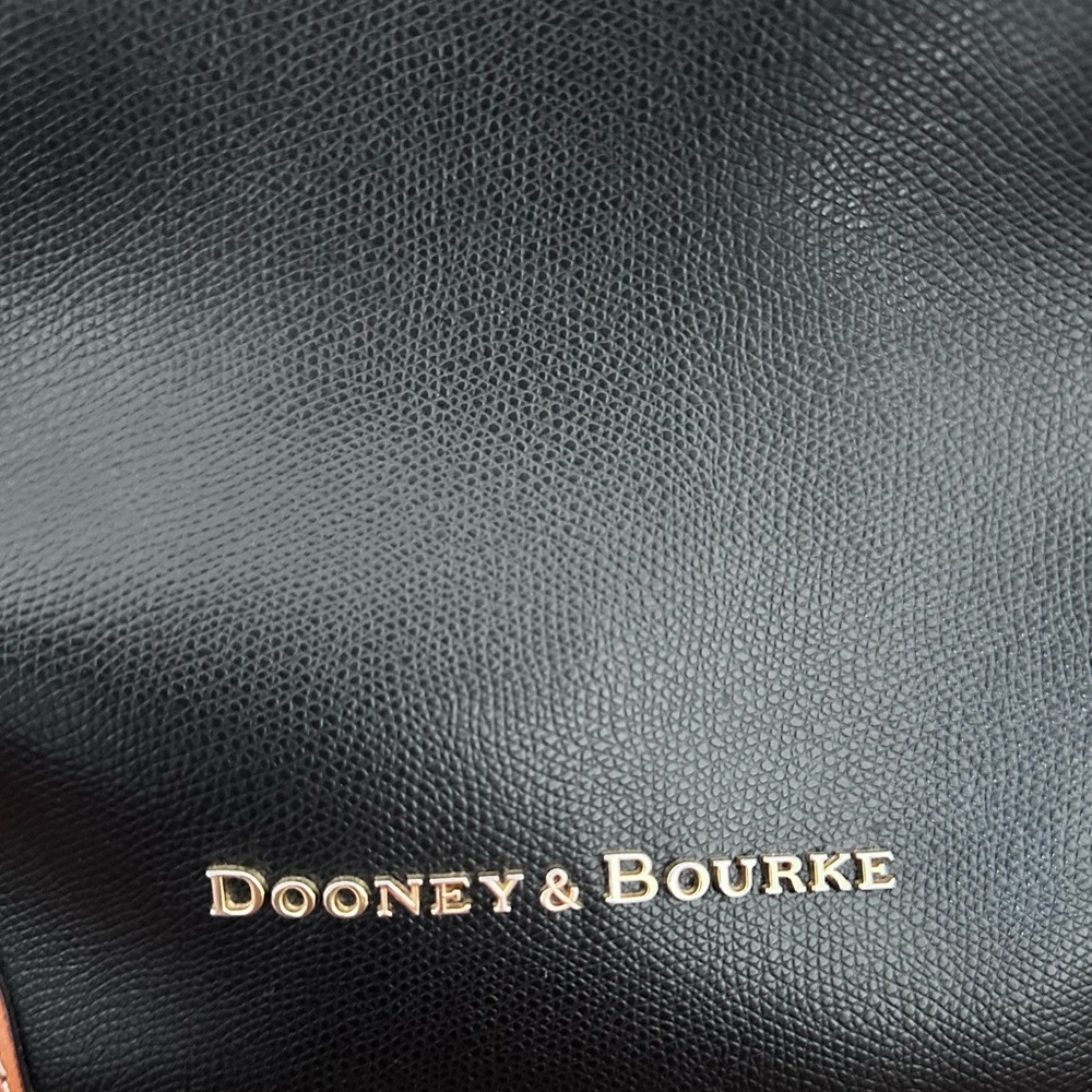 Dooney & Bourke Black and Brown Leather Tote - Picture 7 of 11